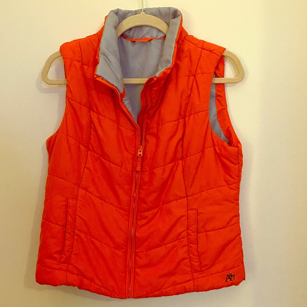 Orange and gray vest